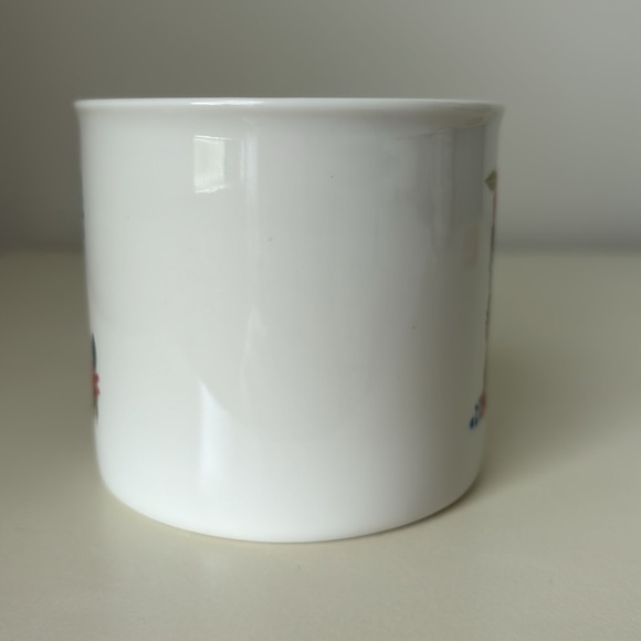 Opal House Name Initial E Floral Large Porcelain Coffee Mug metallic gold handle - Picture 3 of 8